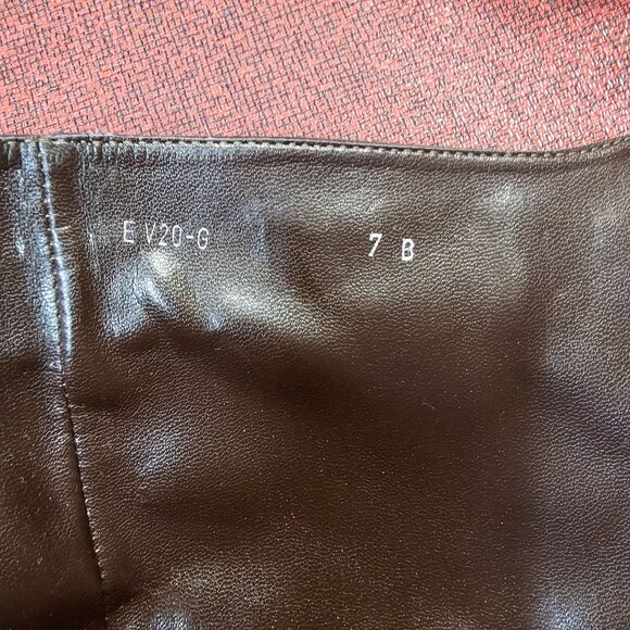 Max De Carlo Italian Knee-High Boots 7B Brown Suede & Leather Croc Embossed - Picture 3 of 11